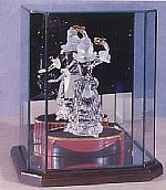   Doll Cases and Figurine Displays - Crystal Case with Wood Base