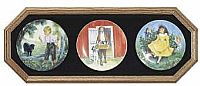 Plate Frames - Octagon -  Three Place Oak