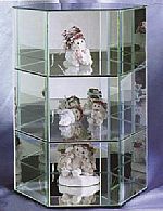   Curio Cases - Hexagon - Medium Shelved Glass Display
