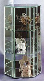   Curio Cases - Hexagon - Small Shelved Glass Display