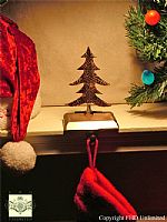 Stocking Hangers - Christmas Tree - Hammered Copper