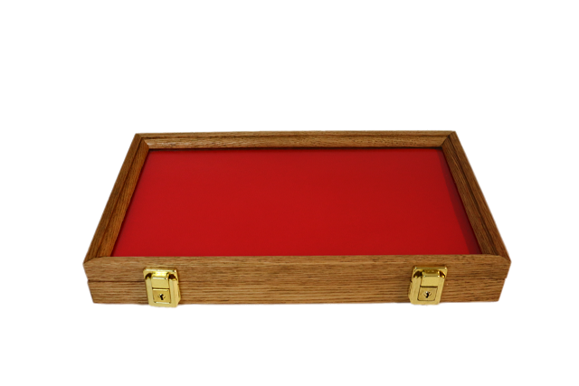 LARGE Pin Medal Display Case Shadow Box Wooden Display Case, with Acrylic  Door, (Cherry Finish) 