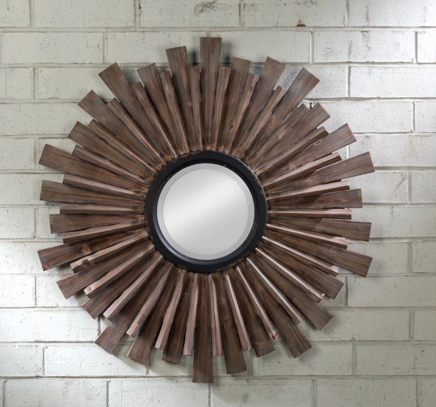 Wall Mirror - Starburst Multidimensional Wood