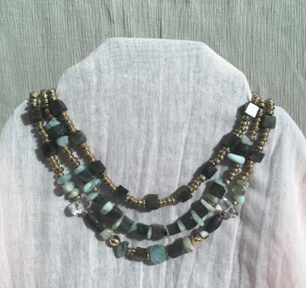 Circa 1910 River of Tears Bib Necklace