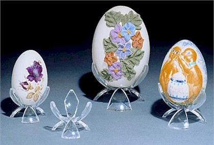 Tulip Shaped Egg Stands - Set of 12, Egg and Sphere Display Stands