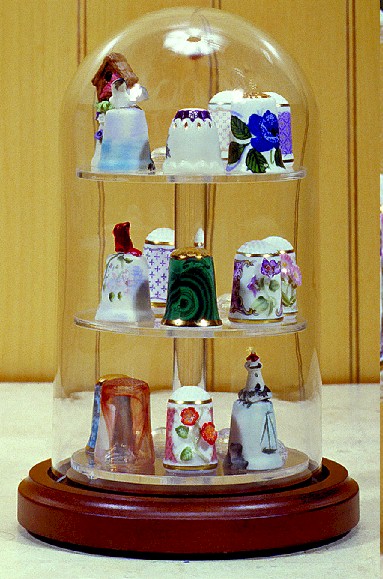 Glass Thimble Dome - 4 x 7, Thimble Display Domes and Cases