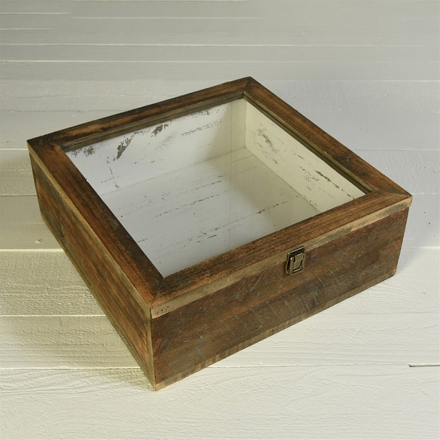 Display Case - Vintage Style Table Top Shadow Box, Shadow Box