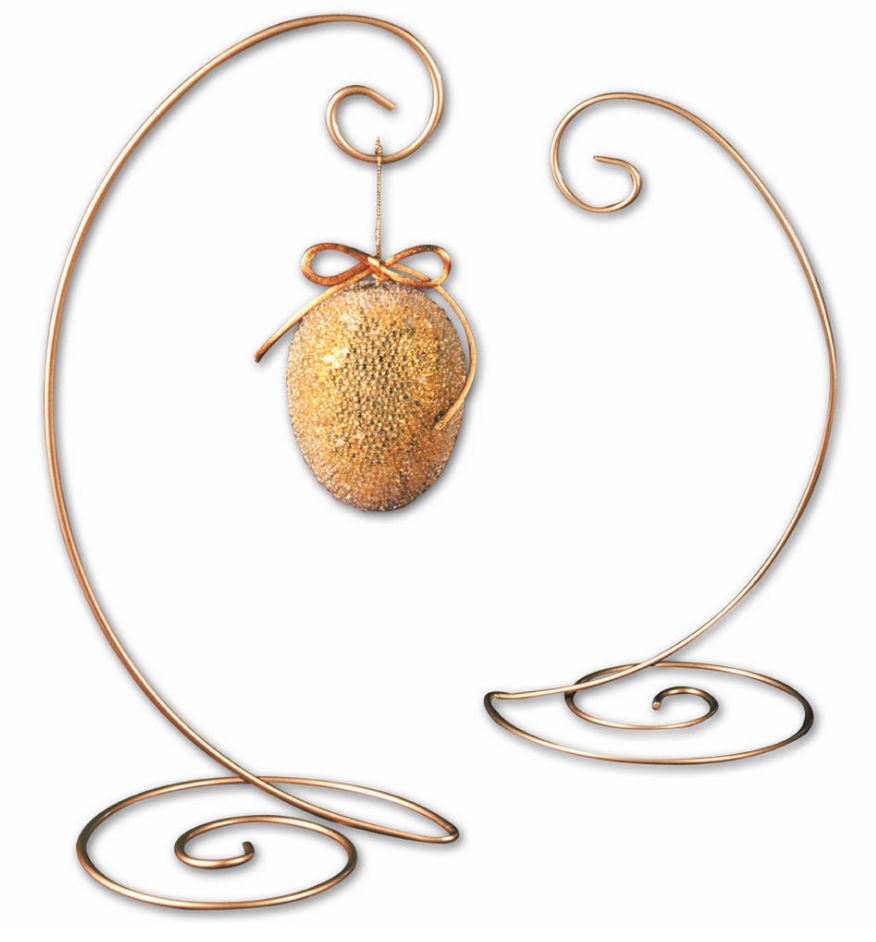 Ornament  Stands - Gold Spiral Bottom - Set of 12