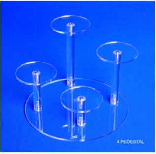Acrylic Riser - 4 Pedestal Round