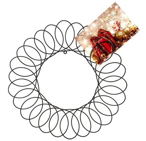 Card and Photo Holder - Sturdy Metal Wreath