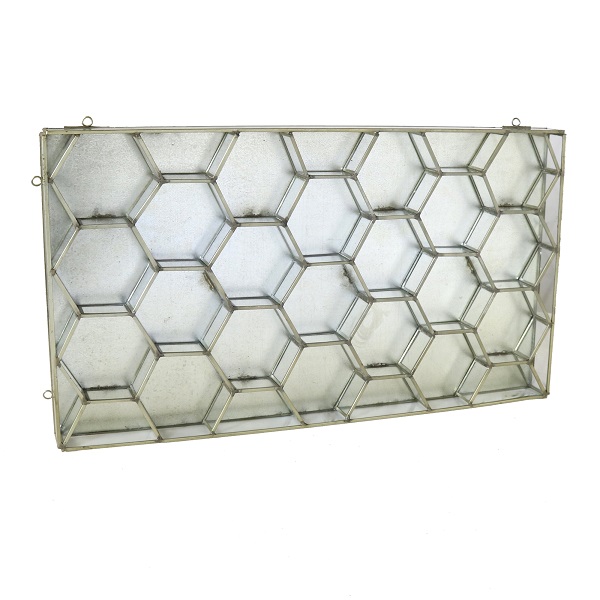 Display Case - Monroe Honeycomb Glass and Brass
