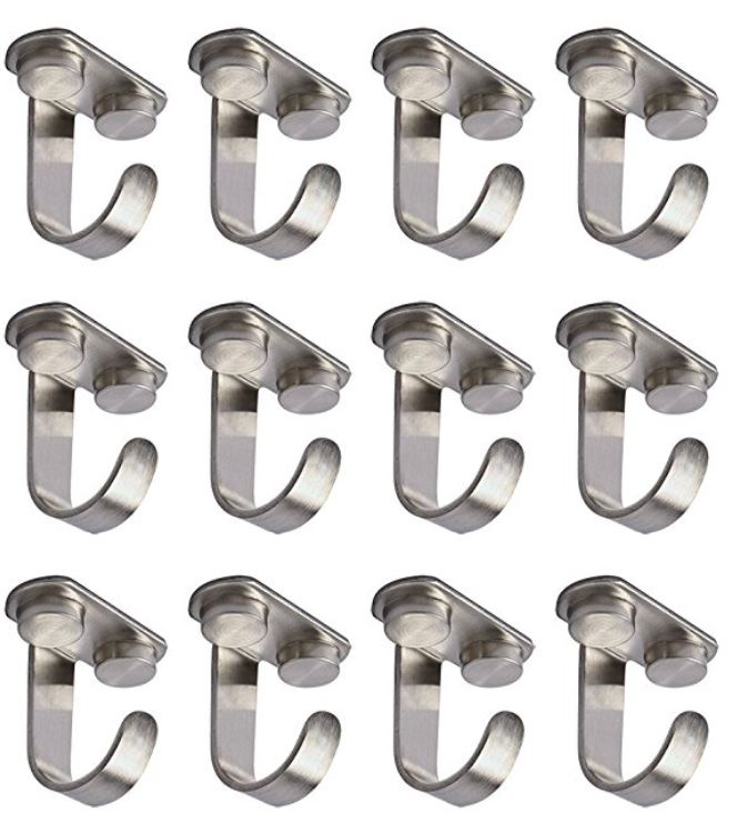 Mug Display Hooks - Set of 12 Stainless Steel, Tea Cup and Saucer Stands  and Hangers