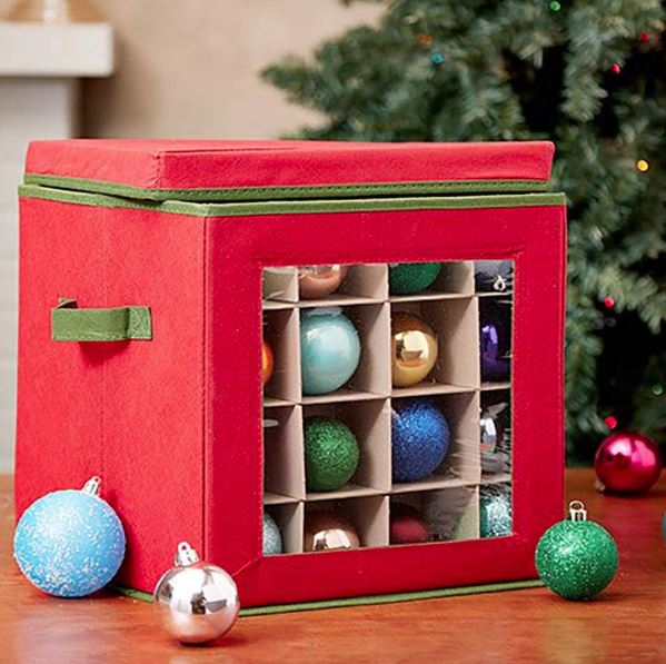 Ornament Storage Container - 64 Ornament with Window, Ornament Storage