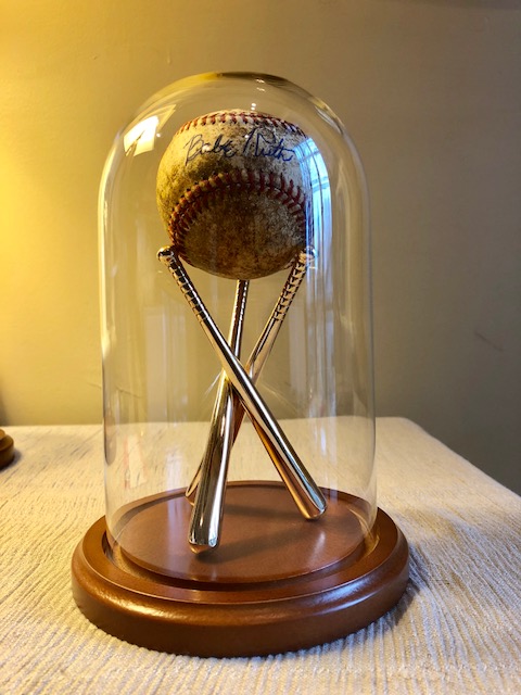 Baseball Display Dome - 4-1/2" x 8" with Brass Stand