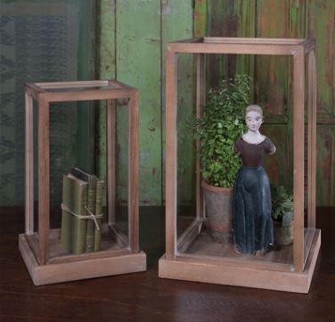 Doll Cases - Wood and Glass Case