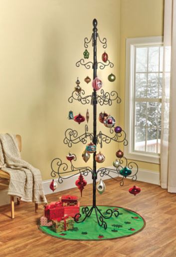 Ornament Tree - Large Wrought Iron Scroll Tree, Ornament Display Trees