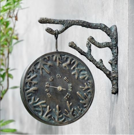 Garden Clock & Thermometer - Under the Sea, Garden Sculptures & Wall Decor
