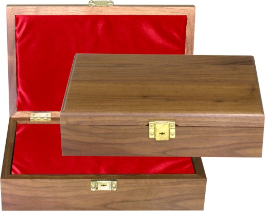 Hand Gun Display Case - Solid Walnut, Gun, Rifle and Knife 