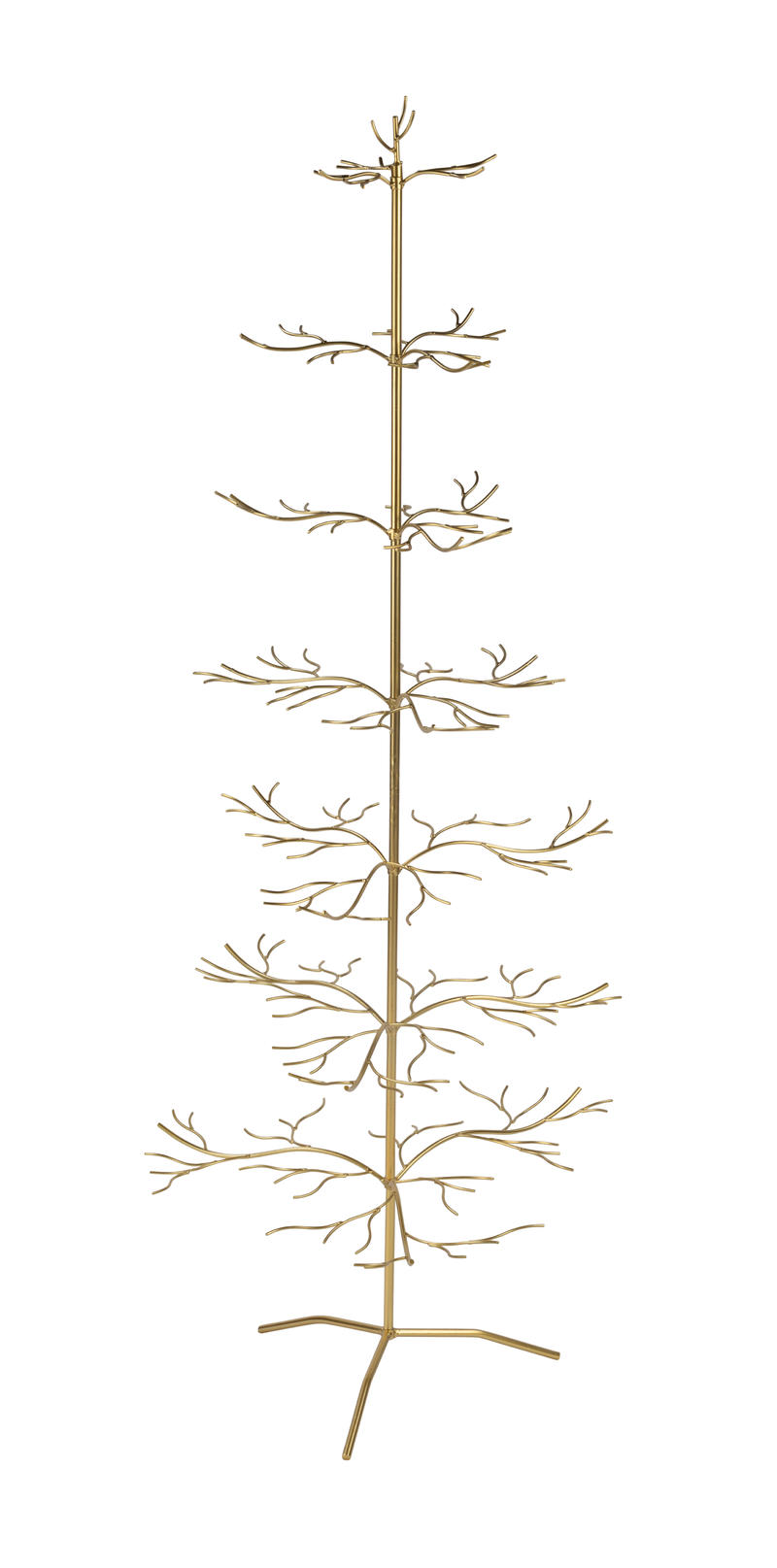 Ornament Display Tree - Large Gold Natural 66"