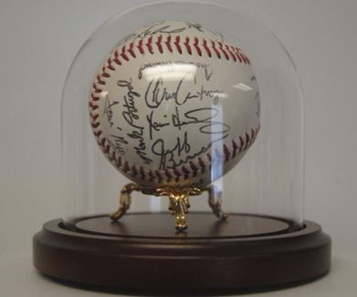 Baseball Display Dome - 5-1/2 x 5-1/2 with Brass Stand