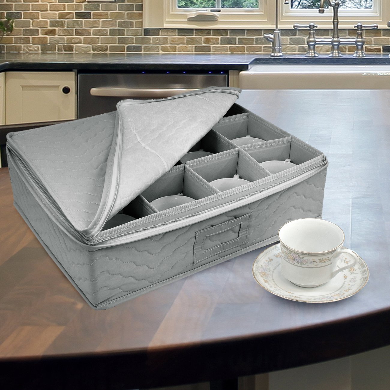 Dinnerware Storage - Gray 5 Piece Set, Dinnerware and China Storage