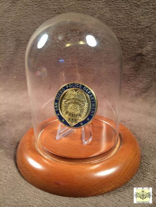 Challenge Coin Display Dome Glass 3" Dia x 4 1/4" High, Challenge
