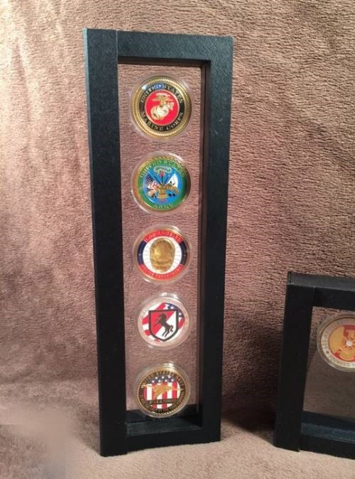 Challenge Coin Case - Five Coin Display