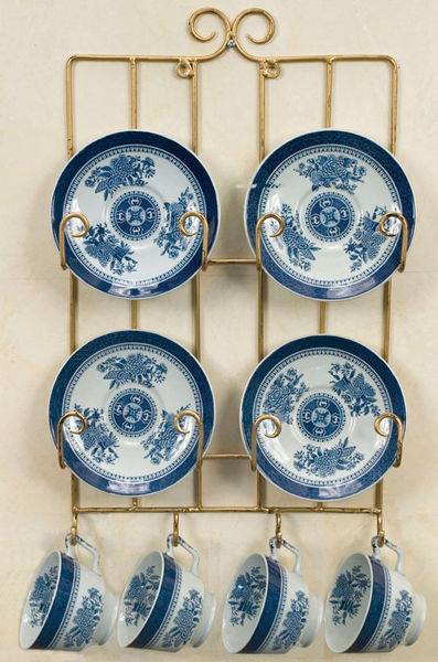 Cup and Saucer Hanger - Stacked Four Place, Tea Cup and Saucer Stands ...