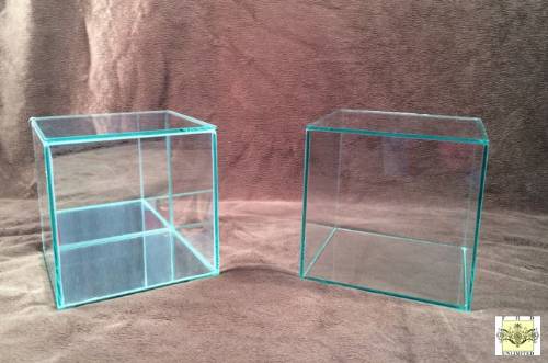 Tower Cube Glass Displays  12" x 12" Glass Glass Cases 