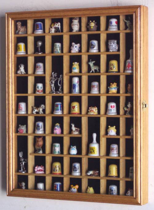 Thimble Cabinets - 59 Openings, Thimble Display Domes and Cases