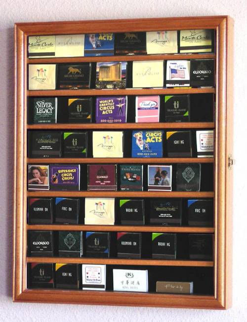 Matchbook Display Case - 48 Books, Curio Display Cases