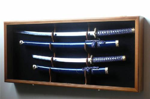 Sword Display Case Fits full size swords Solid Oak 