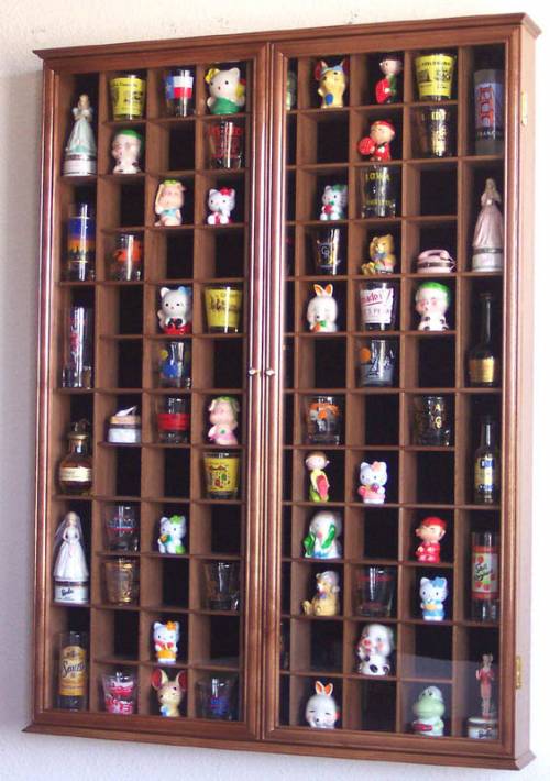 glass shot display case cases collector shotglass finehomedisplays