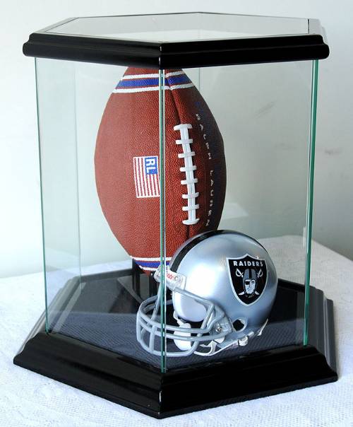  Sports Display Cases -  Basketball, Football, Soccer, Volleyball