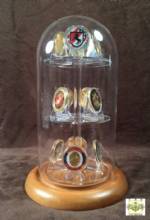 Challenge Coin Display Dome - 5 1/2" x 11" with Shelves