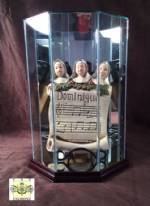 Doll Case - Octagon Display with Wood Trim