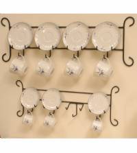 Tea Cup Display Stand Cup And Saucer Hanger Stacked Four Place Set Of 100 Tea Cup And 46 Tea Cup Display Stand Cup And Saucer Hanger Stacked Four Place Set Of 100 Tea Cup And 46