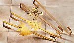 Gold Wreath Hooks- Plain - Set of 6