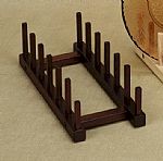 Plate Holders - Walnut - Tabletop Six Place